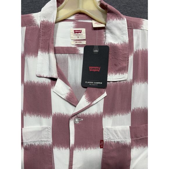 Levi’s Mens Relaxed Fit Classic Camper Button Up Shirt Size S Pink Mauve NWT - Picture 9 of 16